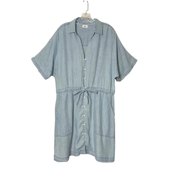 Faherty Tried & True Chambray Oakley Dress Arctic Sea Wash Women’s Size Large - Picture 8 of 8